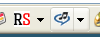 And here are the two offending icons. Clicking on the dropdown bit with one comes up with headlines, as if they were headline feeds, the other with tracks to listen to.