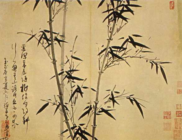 Album of Bamboo in 4 Seasons, Leaf 1, Wu Zhen (1280-1354)