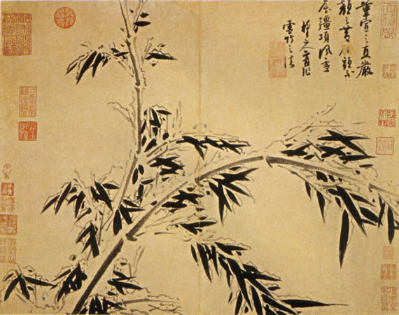 Album of Bamboo in 4 Seasons, Leaf 2, Wu Zhen (1280-1354)