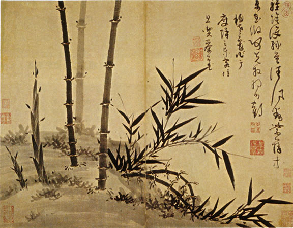 Album of Bamboo in 4 Seasons, Leaf 3, Wu Zhen (1280-1354)