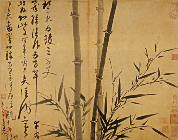 Album of Bamboo in 4 Seasons, Leaf 4, Wu Zhen (1280-1354)