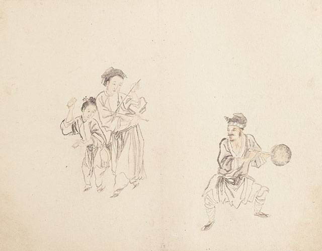 Album of Beggars and Street Entertainers, Leaf 2, Huang Shen (1687-1772)