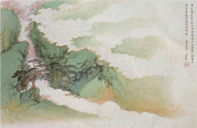 Album of Flowers and Landscapes, Leaf 7, Wang Hui (1632-1717)
