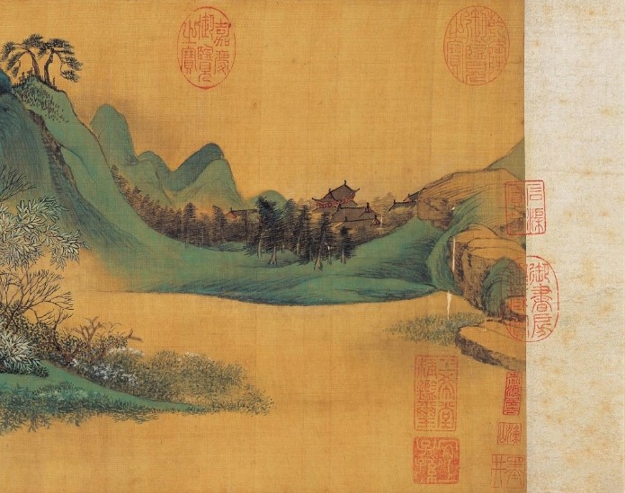 Green Mountains and White Clouds, Wu Li (1632-1718)