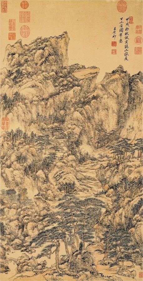 Mountain Dwelling on a Summer Day, Wang Yuanqi (1642-1715)