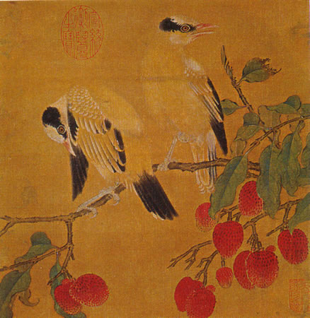Shrike on Lychee Branch, Anonymous, Song Dynasty (960-1279)