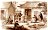 Art Imitating Life, Life, Illustration, 19th century silk production.