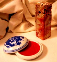 Chinese seal and red seal paste.