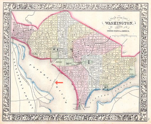 Long Bridge Map 1864