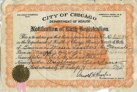 Birth Certificate