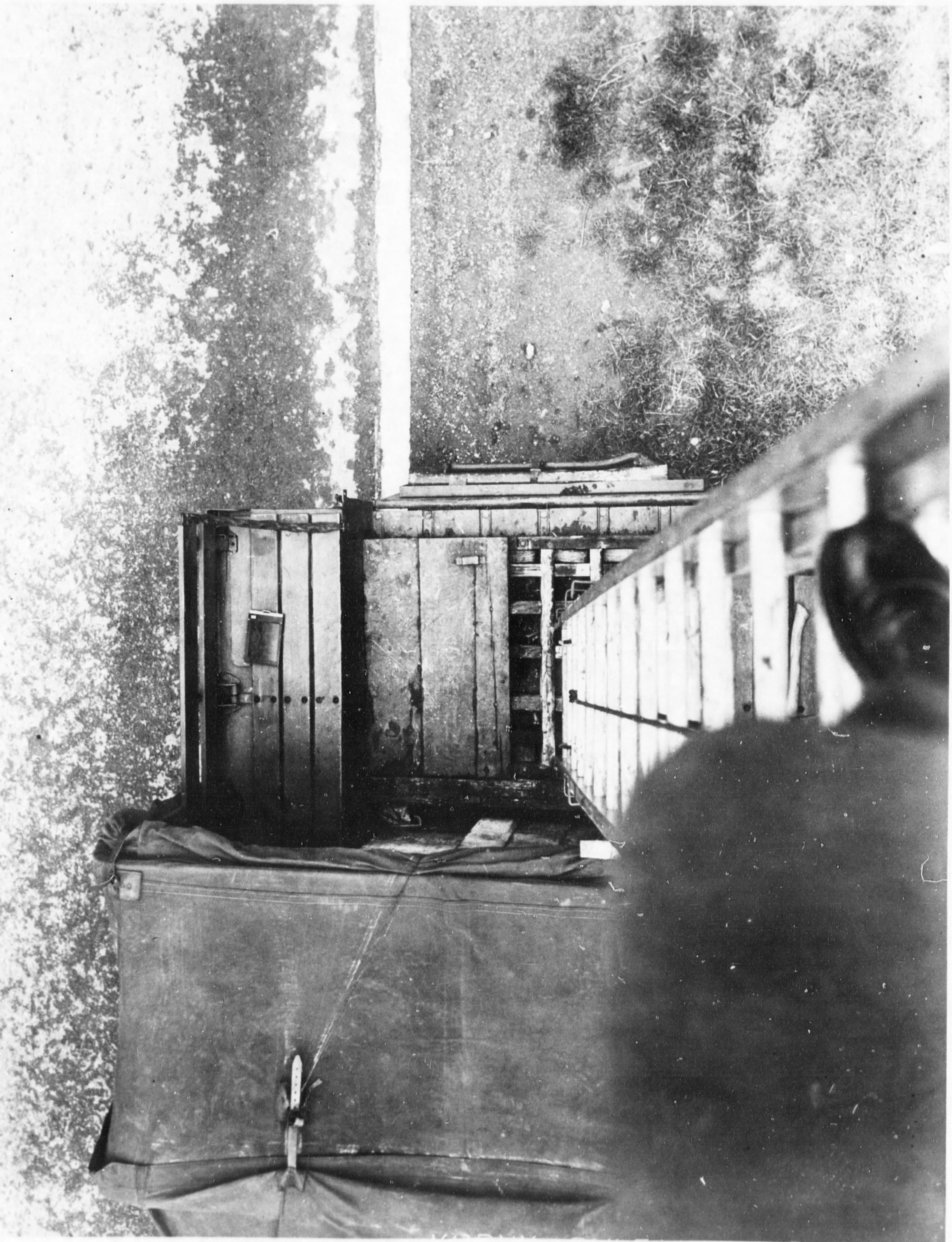 Looking down
                    into truck bed