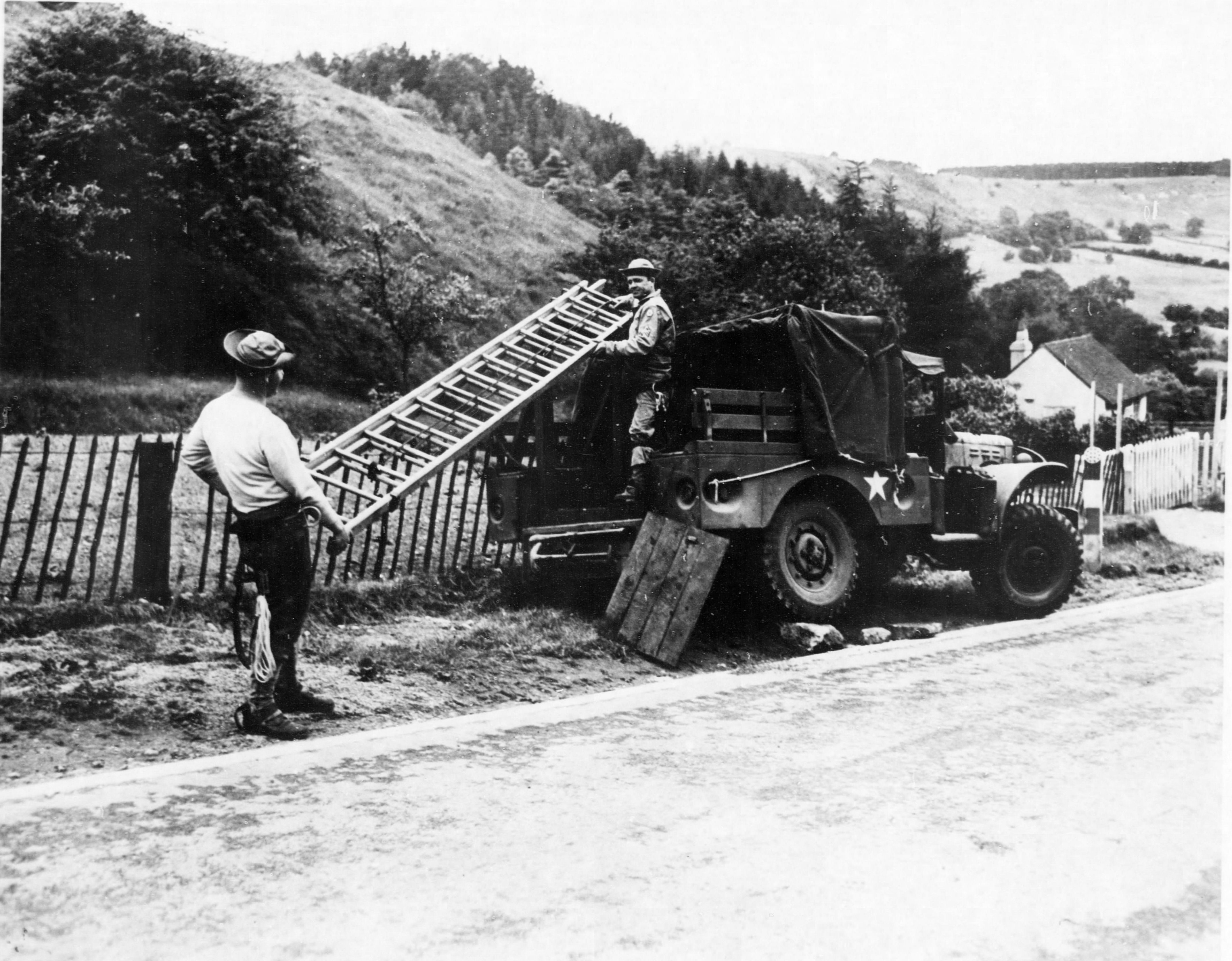 Setting up
                    ladder
