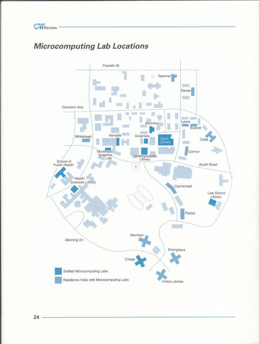 1992 Microcomputing Lab Locations