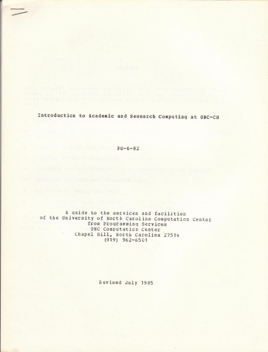 Introduction to UNCCC 1985