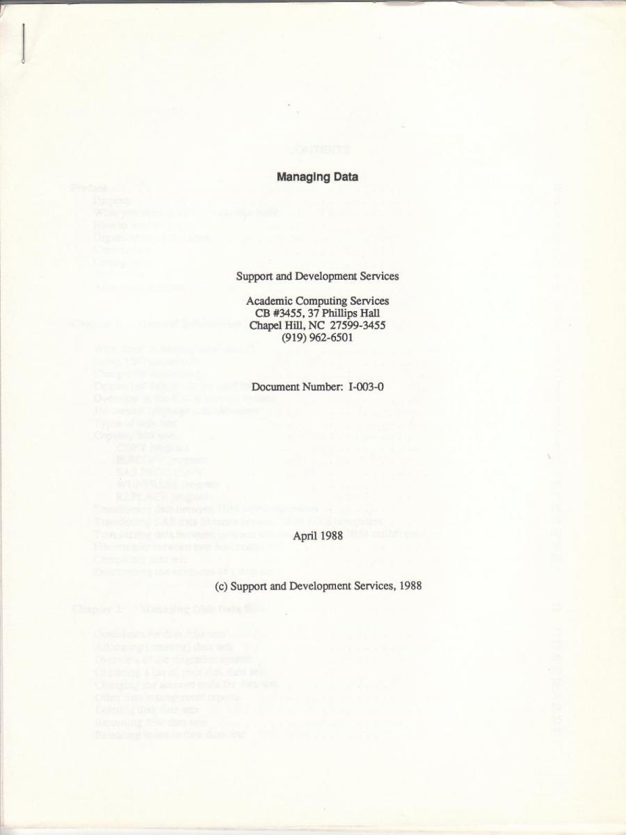 Managing Data 1988 (72 pages)