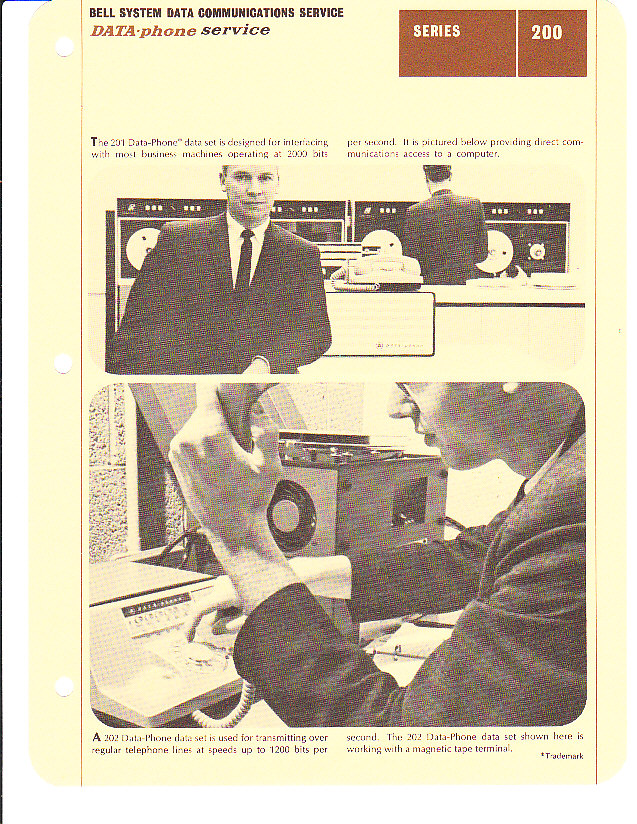 Bell Series 200 Data Phone Services, 1967