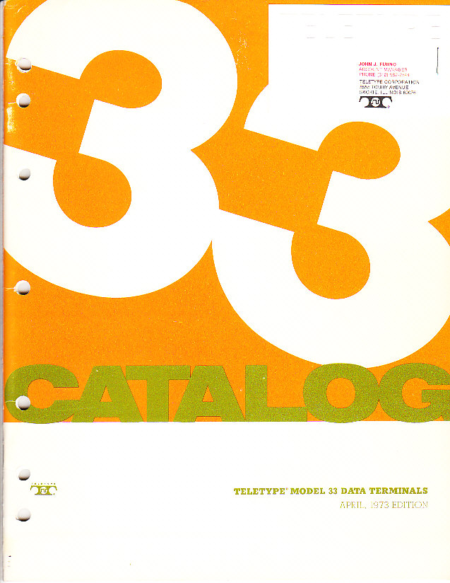 Teletype Model 33 Data Terminals, 1973