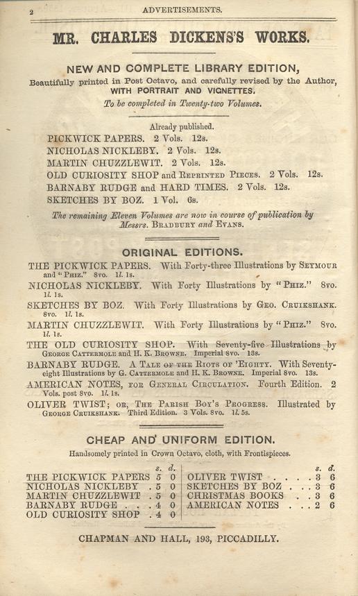 Dickens Charles 1812 1870 A TALE OF TWO CITIES No III Dickens Charles 1812 1870 A TALE OF TWO CITIES No III
