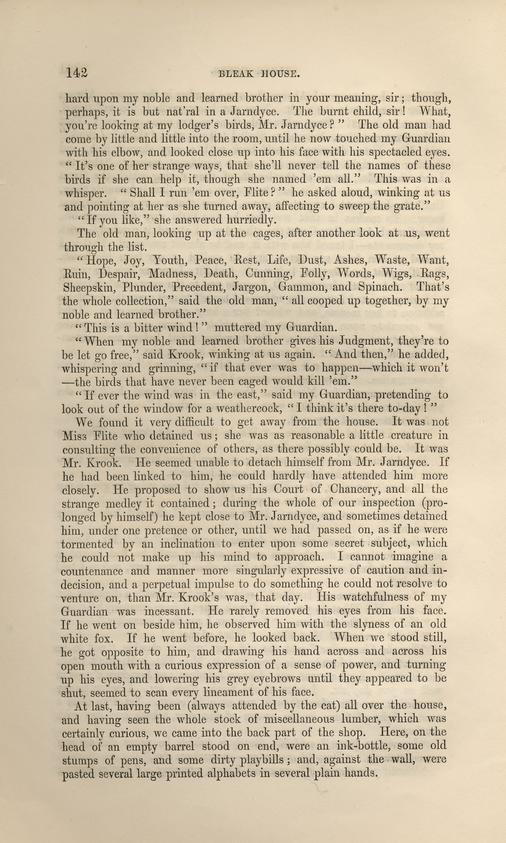 dickens charles 1812 1870 bleak house no v electronic edition page 142 hard upon my noble and learned brother in your meaning sir though perhaps it is but nat ral in a jarndyce the burnt child sir