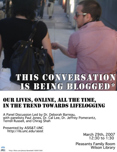 This conversation is being blogged - flyer