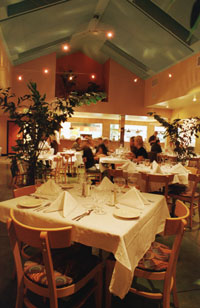 Aurora restaurant's dining room