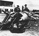 Another gun emplacement, hastily constructed in front of Hangar 5,