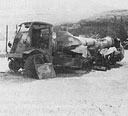 burnt-out fuel truck