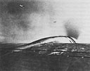 two Aichi D3A (Val) dive bombers photographed over Hickam Field