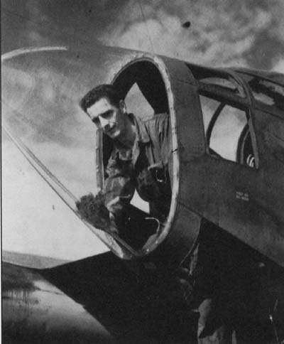 SSgt. William Gradischer  in nose of P-61