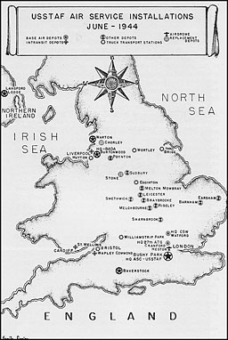 USSTAF AIR SERVICE INSTALLATIONS JUNE 1944