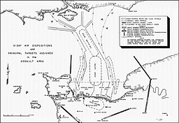 Map: D-Day Air Dispositions and Principal Targets Assigned in the Assault Area