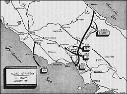 Map: Allied Strategy in Italy, June 1944