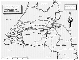 Map: Operations in Holland 17 Sept - 9 Dec 1944