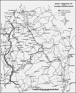 Map: German Preparation for the Ardenes Counteroffensive