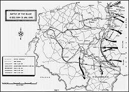 Map: Battle of the Bulge 16 Dec 1944 - 31 Jan 1945