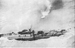 Image: B-25's of the 345th Bombardment Group Sink Frigate Near Amoy, 6 April 1945