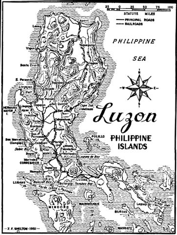 Map: Luzon Philippine Islands