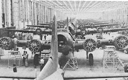 Image: PEAK PRODUCTION OF HEAVY BOMBERS; B-17'S IN DOUGLAS PLANT, LONG BEACH, CALIF