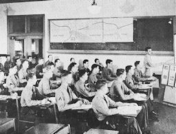 Image: CADET GROUND SCHOOL, RANDOLPH FIELD, TEX., SPRING 1942; WEATHER CLASS