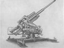 Figure 64.--12.8 cm Flak 40 (128-mm antiaircraft gun) on static mount