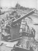 Figure 76.--150-mm railway guns being emplaced