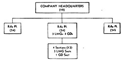 Figure 31. Organization of Infantry rifle company (B) type