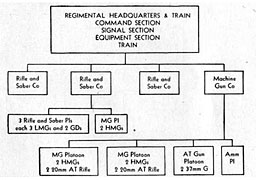 Figure 43. Organization of the cavalry regiment