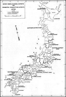 Figure 7. (Map) Conscription Districts of Japan