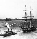 USS Niagara (1813-1820) Replica, under tow of the tug Buffalo