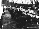 Port Battery of carronades on the main deck of the reconstructed brig Niagara (July 1913)