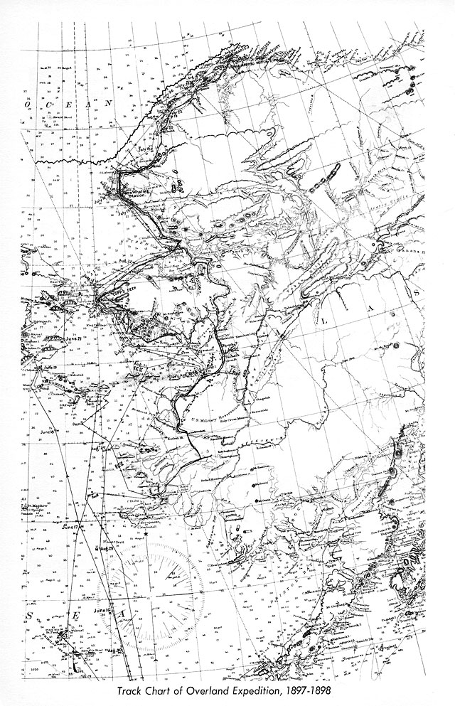 Track Chart of Overland Expedition, 1897-1898