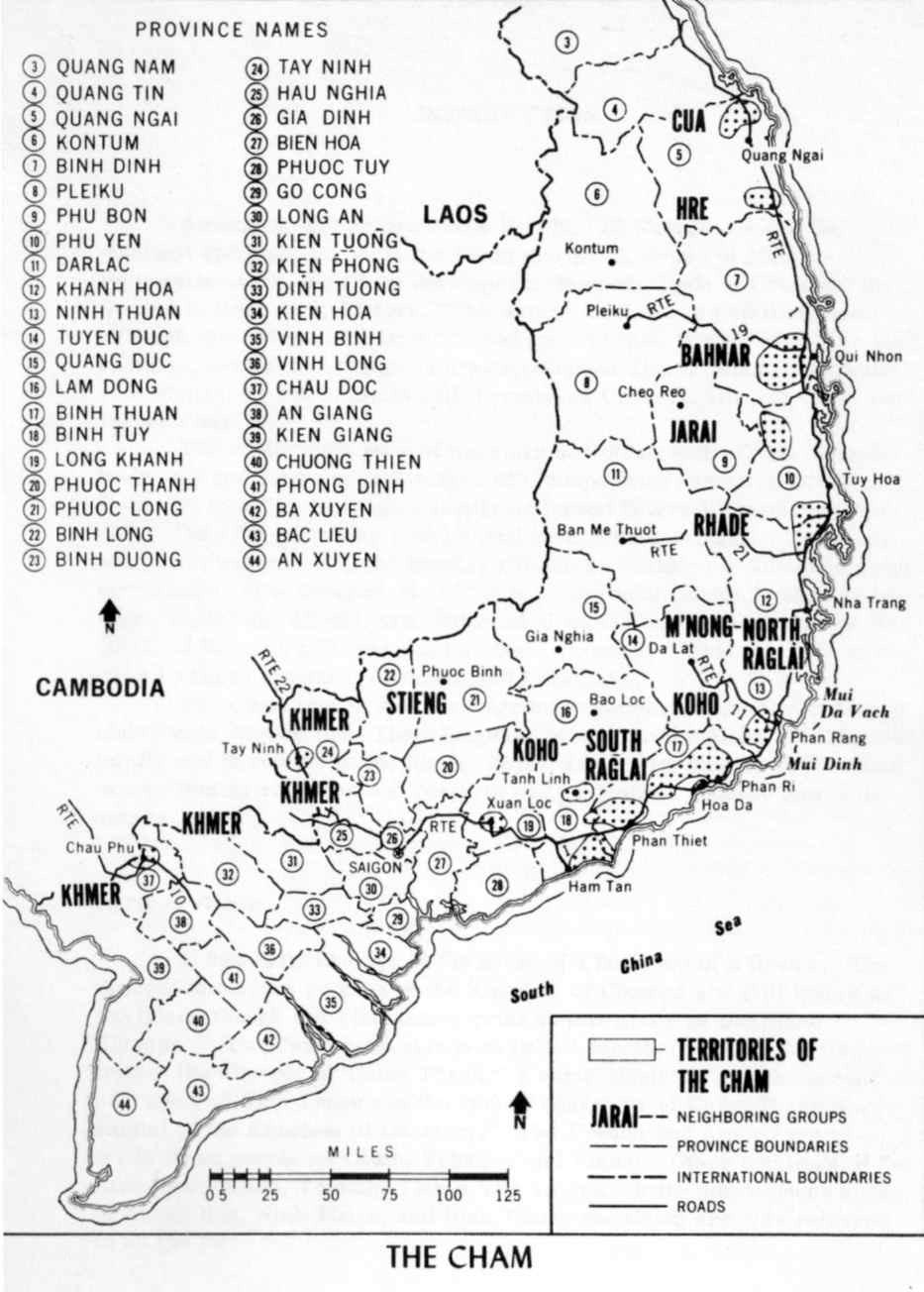 Map: Territories of the Cham