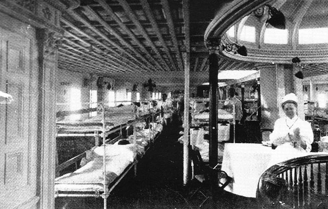 Ward room aboard USS RELIEF