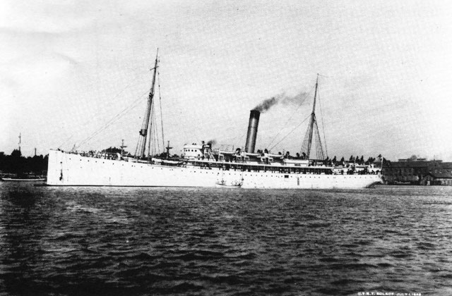 USS SOLACE (AH-2) at Mare Island, 1899